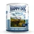 Lata de comida para perros Happy Dog Wild pur. Texto visible: Made in Germany, 100% tierisches Protein, GAME GIBIER SELVAGGINA. Imagen de ciervo en paisaje natural.