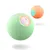 Twee speelballen in groen en oranje met opvallende details, geschikt voor interactief spel.