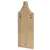 Tabla de madera con colgador y grabado 'Designed by Lotte'.