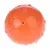 Balle orange en plastique avec petits picots et trous visibles sur la surface, aucun texte ou marque apparente.