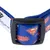 Collier bleu pour animal avec boucle noire, motifs Superman et texte visible « SUPER SPEED » sur le collier.