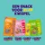 Edgard Cooper hondensnacks: Biscuits kip, Puppy Bites eend en kip, Bar met vitaminen, Strips lam. Tekst: Een snack voor elke kwispel. Beloningen, te leren, energie, liefde.