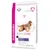 Eukanuba Daily Care Sensitive Skin hundefoder, 2,3 kg. Tekst: Adult 1+ years, All breeds, Sensitive skin, Comfort, 10 days. Billede af hund og grafisk markering på kroppen.