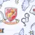 Illusztrációk Gryffindor-címerrel, szemüveggel, csillagokkal és levél szimbólumokkal fehér háttéren.