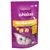Whiskas Groom & Care treats with chicken, zinc and omega 6 for skin and coat, 45g pack. Image shows treat pieces and a cat under a blanket.