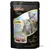 LEONARDO Cat Food Kitten Geflügel, s natpisom '+ Lachsöl' i slikom tri mačića na pakiranju. Prikazana mješavina komadića mesa, tekst 'Finest Selection'.
