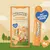 Meowee! Savoury Spoonables mit echtem Huhn, ohne künstliche Farbstoffe oder Konservierungsstoffe. Verpackung zeigt 4 Portionen und eingebauten Löffel für weniger Unordnung.