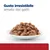 Ciotola con alimento umido marrone, Testo: Gusto irresistibile, amato dai gatti