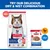 Hill's Science Plan Mature Adult 7+ dry food with salmon and wet food with ocean fish for cats from 7 years, combination of dry and wet food shown. Hill's Science Plan Mature Adult 7+ dry food with salmon and wet food with ocean fish for cats from 7 years, combination of dry and wet food shown.