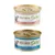Twee blikken almo nature Daily mousse kattenvoer: één met zalm ('with salmon'), één met oceaanvis ('with oceanic fish'). Beide blikken met goudkleurig deksel en zichtbare productnamen.