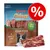 Rocco Chings STEAK-STYLE kutyajutalomfalat csomag, 100% DUCK in the meat content felirattal, nagy piros százalékos akciójelzéssel