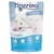 Tigerino Crystals Fresh, arena aglomerante de silicato para gatos, 5L. Texto visible en inglés: clumps immediately, antibacterial, very high absorption power, gentle on the paws.