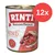 RINTI Kennerfleisch z wołowiną, bez zbóż. Opakowanie 12 puszek. RINTI Original od 1983.