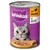 whiskas mit Huhn in Gelee, blik van 400 g, afbeelding van een grijze kat en stukjes vlees in gelei op de verpakking. Tekst deels in het Duits.