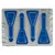 Plaquette de 4 pipettes en plastique transparent contenant un liquide bleu, emballées individuellement dans un blister argenté. Aucun texte ou marque visible.