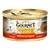 Консерва Gourmet Gold Raffiniertes Ragout mit Rind для кошек, изображение банки с кусочками рагу из говядины и белой кошкой на этикетке. Видна надпись на немецком.