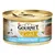 Консерва для кошек Gourmet Gold, Raffiniertes Ragout mit Thunfisch. На упаковке изображены белая кошка и порция рагу из тунца на тарелке.
