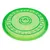 Grøn frisbee af plast med knogle- og pote-mønster langs kanten, egnet til kastelege.