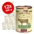 12x400 g Terra Canis Rind Pur, alimento umido per cani. Testo visibile: Hausmannskost für Hunde, Metzgers Bestes, 100% Natur, Butcher’s Best: Pure Beef with Natural Supplements.