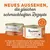 Saksankielinen teksti: NEUES AUSSEHEN, die gleichen schmackhaften Rezepte. Applaws Natural Cat Food -kissanruokapurkit, Chicken Breast with Pumpkin 156g. Uusi pakkausdesign.