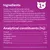 Ingredients: cereals, meat and animal derivatives, vegetable origin derivatives, oils, fats, minerals, fish, sugars, vegetables, yeasts. Analytical constituents: protein 30.8%, fat 12%, fibre 2.2%.