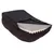 Schwarzes Hundebett mit abnehmbarem Bezug und sichtbarer Schaumstoffmatratze. Ergonomisches Design für Komfort.