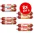 Fleischeslust assorted dog food rolls, visible flavours: Frischer Lachs, Feines Geflügel, Rindermenü, Zartes Rind. 8 x 800 g pack shown in red circle. Labels in German.