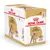 Опаковка Royal Canin Adult Poodle, 12 х 85 г паучове. Изображение на пудел и порция храна. Видим текст: Coat Health, Caniche/Barboncino, Over 10 months old.