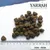 Granule Yarrah Bio-Organic Pet Food DOG - VEGA pentru câini, prezentate lângă o riglă cu centimetri pentru a evidenția dimensiunea produsului.