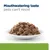 Bowl of meaty chunks in gravy with the text: Mouthwatering taste pets can’t resist.
