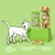 Dog food packaging with cartoon dog, real dog, and text: supports immunity and vitality, freshly prepared ingredients, approved by vets and pets.
