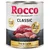 Консерва Rocco Classic Special Edition Trio di Carne, 800 г. Видны куски мяса, надписи: Beef with lamb & poultry, Rind mit Lamm & Geflügel.