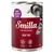 Smilla Beef Pot, 400 g, con scritta 'with chicken liver', contiene taurina, senza cereali. Immagine di un gatto sulla confezione.