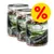 Tre bøtter Wild Freedom 100% Pure Snack Freeze-Dried Lamb Lung med billede af kat og stor gul procenttegn, tilbudsmarkering synlig på emballagen.