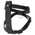 Black Trixie harness with adjustable straps, metal ring and plastic fastenings.