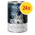 Pack of 24 cans, each 400g, labelled 'The Taste of Scandinavia', 100% grain-free recipe with fresh salmon, reindeer, chicken and blueberries. Pack of 24 cans, each 400g, labelled 'The Taste of Scandinavia', 100% grain-free recipe with fresh salmon, reindeer, chicken and blueberries.