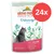 Almo Nature Urinary Help z łososiem, mokra karma dla dorosłych kotów, opakowanie 24x. Widoczny kot i tekst: WITH SALMON, ADULT MATURE CAT, WET PET FOOD.