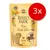 Rosie’s Farm Mini Steak Bites Chicken Adult 70 g, gabonamentes recept, csomagoláson kutya illusztrációval, piros körben fehér '3x' felirat