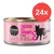 Cosma Asia Pure Love, Chicken with Shrimps in Jelly, Multi Protein, Pure Meat & Seafood, 24x Dosen. Verpackung mit Katzenmotiv und rosa Design.