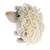 Plüsch-Igel mit weicher, cremefarbener Wollstruktur und brauner Nase. Geeignet als Spielzeug oder Kuscheltier.