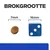 Brokformaatvergelijking: brok van 7 mm naast een dobbelsteen van 16 mm. Tekst: 'BROKGROOTTE', '7 mm', '16 mm'.