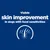 Visible skin improvement in dogs with food sensitivities felirat, stilizált bőr és szőr grafika. Az angol szöveg nem magyar nyelvű.