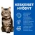 Kuvassa kissa ja teksti: Keskeiset hyödyt. Edistyksellinen kuiturakenne vähentää karvapallojen muodostumista. E-vitamiini ja omega-6-rasvahapot edistävät ihon ja turkin hyvinvointia. Laadukas proteiini varmistaa, että lemmikki saa ravitsevan aterian.