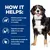Tekst na engleskom: Nutrition proven to help dogs lose weight in 2 months. Supports your dog's ability to run, walk and jump. Helps keep lost weight off and provides energy for active play.