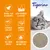 Tigerino Premium. Natural clay of bentonite, ultra absorbent & efficient, extremely low-dust, immediate clumping, fast odour control, with almond milk and honey scent.
