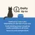 Tekst w języku angielskim: Feed up to 1 can a day depending on the size of your cat. Fresh drinking water should be made available at all times. Serve at room temperature.