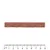Red snack stick with grooves, length approx. 9 cm, centimetre scale visible.