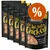 Confezioni di snack per cani Greenwoods Do the tasty Chicken! 100 g, 97% petto di pollo, senza cereali, scritta promozionale con simbolo percentuale.