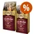 Due confezioni di Carnilove Lamb & Wild Boar for Adult Cats, sterilised, grain-free, potato-free. Testo visibile: wild-origin meats, forest fruits, veggies & herbs. Simbolo percentuale arancione.