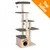Tiragraffi per gatti con cinque piattaforme imbottite, colonna in sisal, cuccia alla base e due palline appese. Angolo arancione in alto a destra con testo: Top Seller.